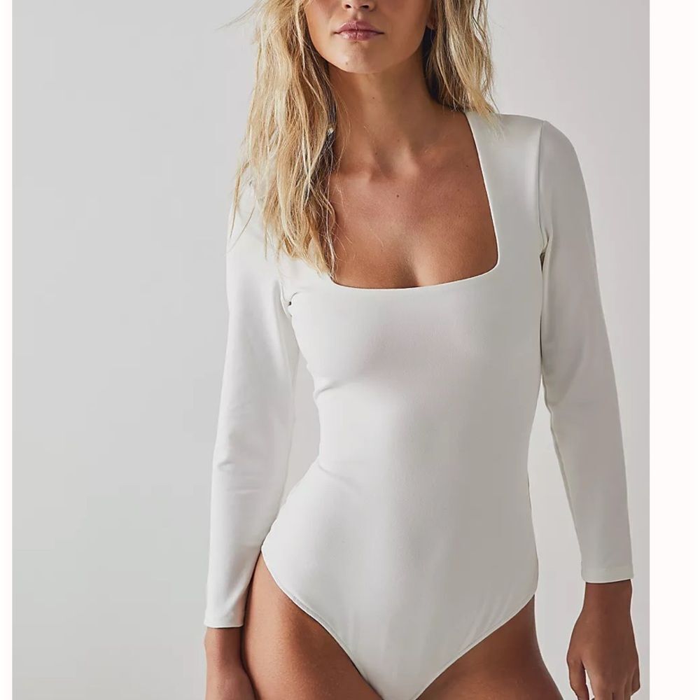 Free People Truth Or Square Bodysuit in White M NWT and‎ in packaging unopened
